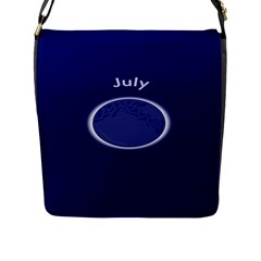 Moon July Blue Space Flap Messenger Bag (l)  by Mariart