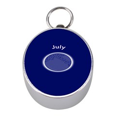 Moon July Blue Space Mini Silver Compasses by Mariart