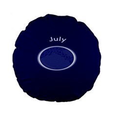 Moon July Blue Space Standard 15  Premium Flano Round Cushions by Mariart