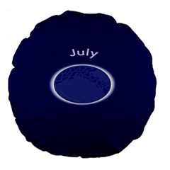 Moon July Blue Space Large 18  Premium Flano Round Cushions by Mariart