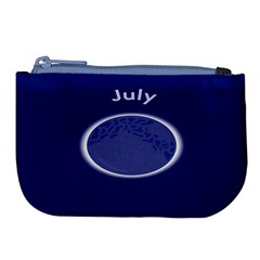 Moon July Blue Space Large Coin Purse by Mariart