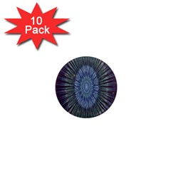 Peaceful Flower Formation Sparkling Space 1  Mini Magnet (10 Pack) 