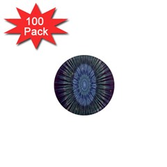 Peaceful Flower Formation Sparkling Space 1  Mini Magnets (100 Pack) 