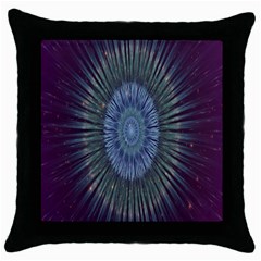 Peaceful Flower Formation Sparkling Space Throw Pillow Case (black) by Mariart