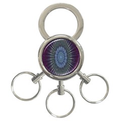 Peaceful Flower Formation Sparkling Space 3-ring Key Chains by Mariart