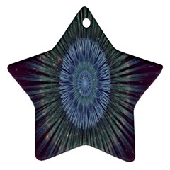 Peaceful Flower Formation Sparkling Space Star Ornament (two Sides) by Mariart