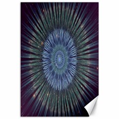 Peaceful Flower Formation Sparkling Space Canvas 12  X 18   by Mariart