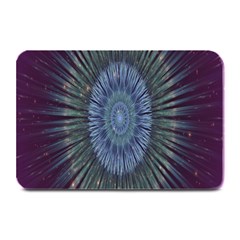 Peaceful Flower Formation Sparkling Space Plate Mats