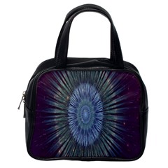 Peaceful Flower Formation Sparkling Space Classic Handbags (one Side) by Mariart