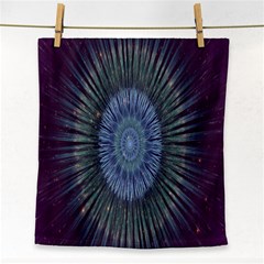 Peaceful Flower Formation Sparkling Space Face Towel