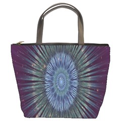 Peaceful Flower Formation Sparkling Space Bucket Bags by Mariart