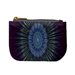 Peaceful Flower Formation Sparkling Space Mini Coin Purses by Mariart