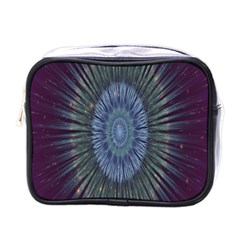 Peaceful Flower Formation Sparkling Space Mini Toiletries Bags by Mariart