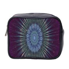 Peaceful Flower Formation Sparkling Space Mini Toiletries Bag 2-side