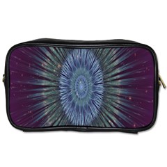 Peaceful Flower Formation Sparkling Space Toiletries Bags