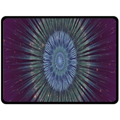 Peaceful Flower Formation Sparkling Space Fleece Blanket (large)  by Mariart