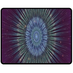 Peaceful Flower Formation Sparkling Space Fleece Blanket (medium) 