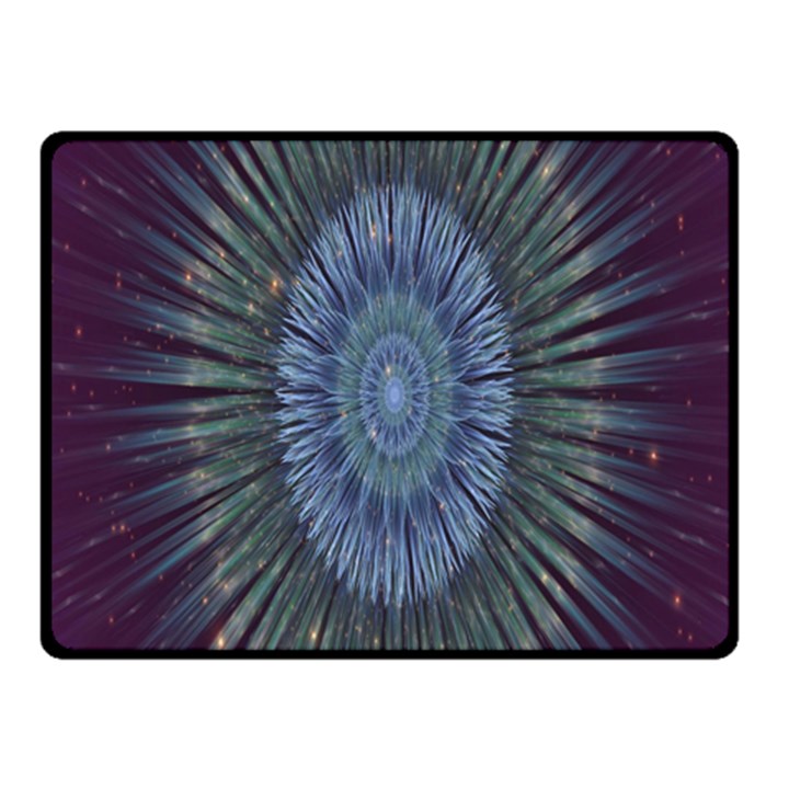 Peaceful Flower Formation Sparkling Space Fleece Blanket (Small)