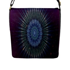 Peaceful Flower Formation Sparkling Space Flap Messenger Bag (l)  by Mariart