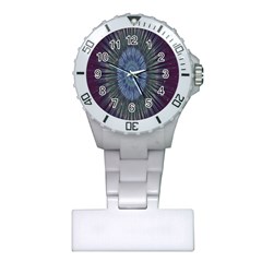 Peaceful Flower Formation Sparkling Space Plastic Nurses Watch by Mariart