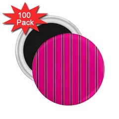 Pink Line Vertical Purple Yellow Fushia 2 25  Magnets (100 Pack)  by Mariart