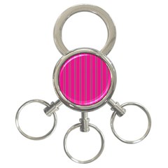 Pink Line Vertical Purple Yellow Fushia 3-ring Key Chains by Mariart