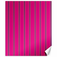 Pink Line Vertical Purple Yellow Fushia Canvas 8  X 10 