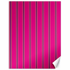 Pink Line Vertical Purple Yellow Fushia Canvas 18  X 24  