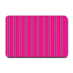 Pink Line Vertical Purple Yellow Fushia Small Doormat  by Mariart