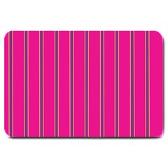 Pink Line Vertical Purple Yellow Fushia Large Doormat 