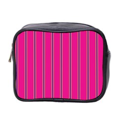 Pink Line Vertical Purple Yellow Fushia Mini Toiletries Bag 2-side