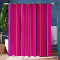 Pink Line Vertical Purple Yellow Fushia Shower Curtain 60  X 72  (medium) 