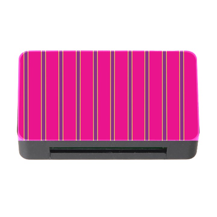 Pink Line Vertical Purple Yellow Fushia Memory Card Reader with CF