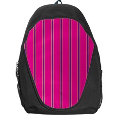 Pink Line Vertical Purple Yellow Fushia Backpack Bag by Mariart