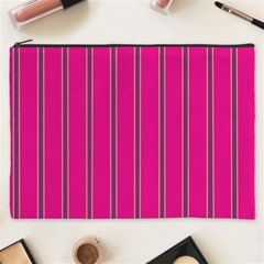 Pink Line Vertical Purple Yellow Fushia Cosmetic Bag (xxxl)  by Mariart