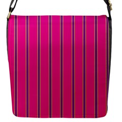 Pink Line Vertical Purple Yellow Fushia Flap Messenger Bag (s) by Mariart