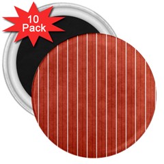 Line Vertical Orange 3  Magnets (10 Pack)  by Mariart