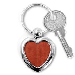 Line Vertical Orange Key Chains (heart) 