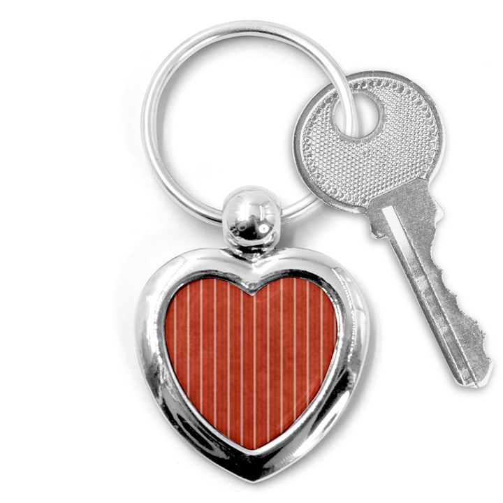 Line Vertical Orange Key Chains (Heart) 