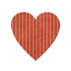 Line Vertical Orange Heart Magnet by Mariart