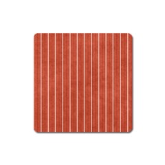 Line Vertical Orange Square Magnet by Mariart