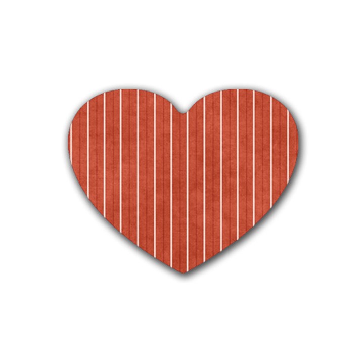 Line Vertical Orange Heart Coaster (4 pack) 