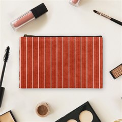 Line Vertical Orange Cosmetic Bag (medium)  by Mariart