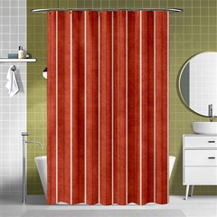 Line Vertical Orange Shower Curtain 48  X 72  (small)  by Mariart