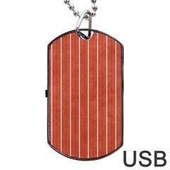 Line Vertical Orange Dog Tag Usb Flash (one Side) by Mariart