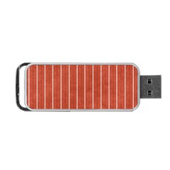 Line Vertical Orange Portable Usb Flash (one Side)