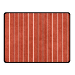 Line Vertical Orange Double Sided Fleece Blanket (small) 