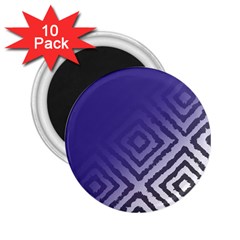 Plaid Blue White 2 25  Magnets (10 Pack)  by Mariart