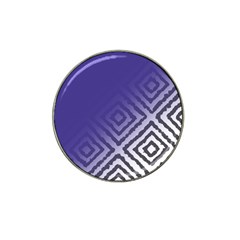 Plaid Blue White Hat Clip Ball Marker (4 Pack)