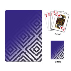 Plaid Blue White Playing Card by Mariart